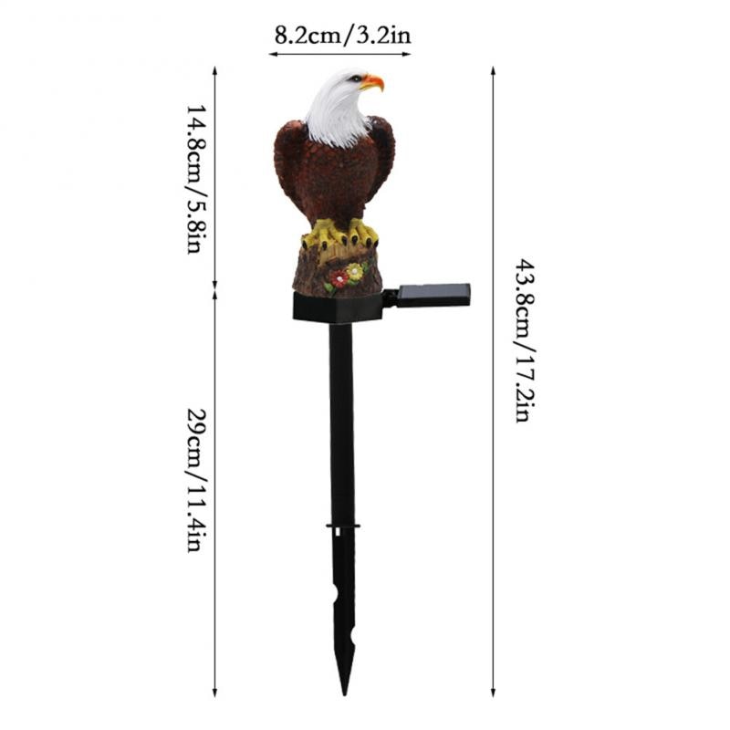 Eagle Figure Garden Solar Post